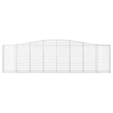 Arched Gabion Baskets 15 pcs 400x30x100/120 cm Galvanised Iron 3145835