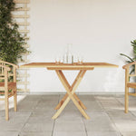 ZNTS Folding Garden Table 110x110x75 cm Solid Wood Teak 362616