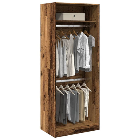 Wardrobe Old Wood 80x50x200 cm Engineered Wood 3307799