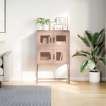 ZNTS Highboard Pink 68x39x107 cm Steel 853345