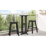 Bar Table Black 55 x 55 x 107 cm Polyethylene 42006608