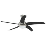 Ceiling Fan with Light and Remote Control 130 cm Black 42035658