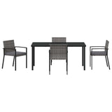 Garden Dining Set 5 pcs Grey Powder-Coated Steel 3379257
