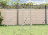 Outdoor Dog Kennel Silver 8x4x2 m Galvanised Steel 3190463