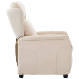 Recliner Chair Cream 66.5 x 94 x 101.5 cm Polyester 340161