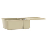 Granite Kitchen Sink Double Basins Beige 144854