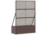 Garden Trellis Planter Brown 70 x 30 x 135 cm Metal 366619