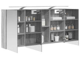 Bathroom Mirror Cabinet Grey Sonoma 100 x 14.5 x 70 cm 889132