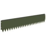 Lawn Edging 10 pcs 103 x 20 cm Steel Olive Green 8008380