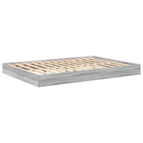 Bookcase Bed Grey sonoma 140 x 200 cm Engineered wood 3335733