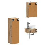 Bathroom Cabinet Set 4 pcs Artisan Oak 43 x 16 x 62.5 cm 3407374