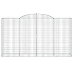 Arched Gabion Baskets 9 pcs 300x50x160/180 cm Galvanised Iron 3146762