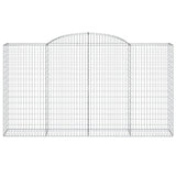 Arched Gabion Baskets 9 pcs 300x50x160/180 cm Galvanised Iron 3146762