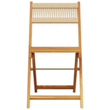 5 Piece Garden Dining Set Beige Polypropylene and Solid Wood 3281771