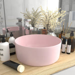 ZNTS Luxury Wash Basin Round Matt Pink 40x15 cm Ceramic 147010