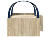 Kids'High Bed Frame with Tunnel 3 pcs Sonoma Oak and Blue 3423541