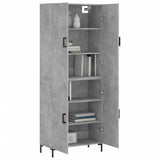 Highboard Concrete Grey 69,5x34x180 cm Engineered Wood 3195679