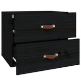Wall-mounted Bedside Cabinet Black 50x36x40 cm 820984
