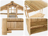 Outdoor Bar Table Natural 115 x 95 x 214 cm Bamboo 42028064