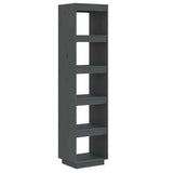 810856 Book Cabinet/Room Divider Grey 40x35x167 cm Solid Wood Pine