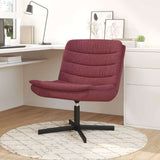 Swivel Chair Wine Red 63 x 75 x 76 cm Fabric 42007353