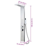 Shower Panel System Stainless Steel Square 142371