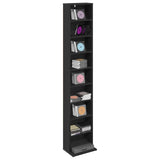 CD Cabinet Black Oak 33 x 23.5 x 175 cm Engineered Wood 8012644