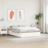 Ottoman Bed Frame White 140 x 190 cm Solid Pine Wood 3418745