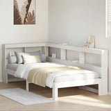 Bookcase Bed without Mattress White 90x200 cm Solid Wood Pine 3324392