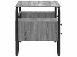 Desk with Storage Grey Sonoma 145 x 50 x 75 cm 8008011