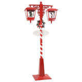 Chirstmas Street Lamp with 2 Lanterns Red 40.5 x 80 x 188 cm 42017509
