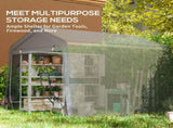 8 x 6.5 ft Outdoor Storage Shed, Waterproof Bike Tent w/ Double Roll-up Zipper Door for T3398P554324