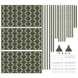 Privacy Screen Olive 100 x 50 x 180 cm Steel 868580