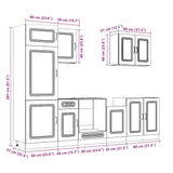 7 Piece Kitchen Cabinet Set Kalmar Grey Sonoma Engineered Wood 3314767