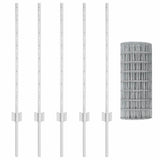 Fence and Post Silver 0.8 x 10 m Steel 3336216