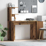 Desk with Shelf Old Wood 102 x 50 x 124 cm Engineered Wood 869360