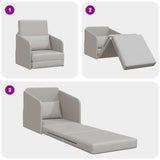 Sofa Bed Cloud Grey 65 x 80 x 83 cm Fabric 4106646