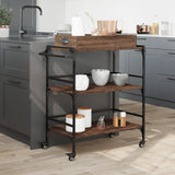 Kitchen Trolley Brown Oak 81,5x41x92,5 cm Engineered Wood 842345