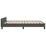 Bed Frame without Mattress Dark Grey 135x190cm Double Velvet 349906