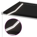 Manual Retractable Awning with LED 300x250 cm Anthracite 3069504