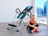Foldable Gravity Inversion Table Back Therapy Home Fitness Bench Black T3398P349194