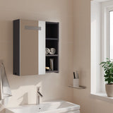 Bathroom Mirror Cabinet with LED Light Grey 45x13x52 cm 357966