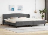 Bed Frame with Headboard Dark Grey 180 x 200 cm Velvet 3415278