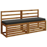 2-Piece Bench Cushions VUGHT 2 pcs 100% Polyester Anthracite 951425
