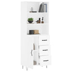 Highboard White 69.5x34x180 cm Engineered Wood 3190013