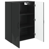 Wall-Mounted Cabinet Black 66 x 34.5 x 90 cm Engineered Wood 898906