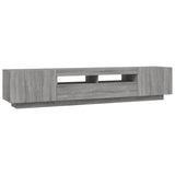 2 Piece TV Cabinet Set with LED Lights Grey Sonoma Engineered Wood 3120171