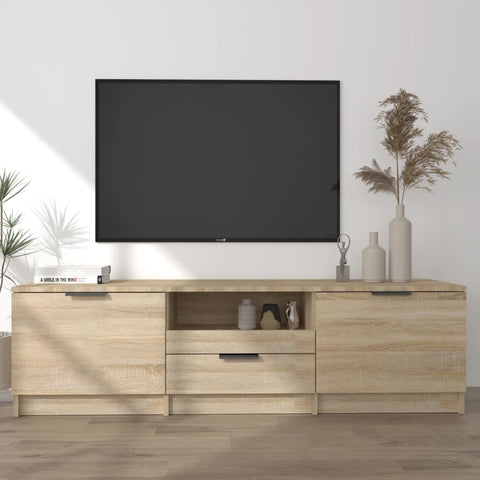 TV Cabinet Sonoma Oak 140x35x40 cm Engineered Wood 811451