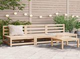 Garden Sofa Natural Pine Solid Pine Wood Medium Modular 837928