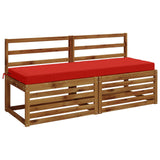 2-Piece Bench Cushions SOEST 2 pcs 100% Polyester Red 950349